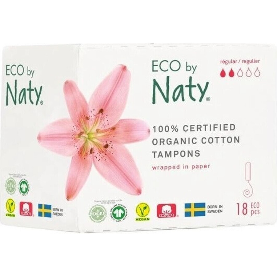 ECO BY NATY Tampons voor vrouwen (18 stuks) - super 1×18 stuks