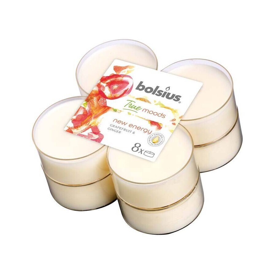 Bolsius Aromatic 2.0 Tea Maxi 8pcs New energy, scented candles 1×8 pcs, scented candles