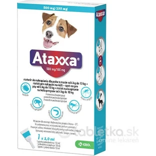 Ataxxa 500 mg/100 mg (dogs from 4 kg to 10 kg) 1×1 ml, solution for dogs