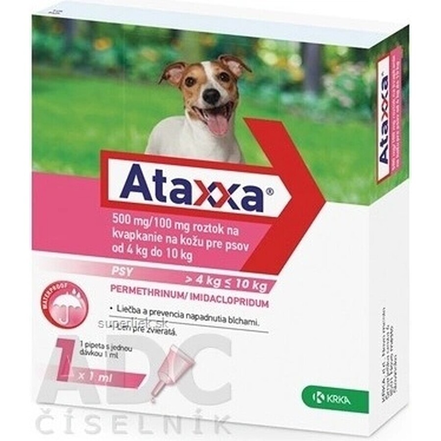 Ataxxa 500 mg/100 mg (Hunde von 4 kg bis 10 kg) 1×1 ml, Lösung für Hunde