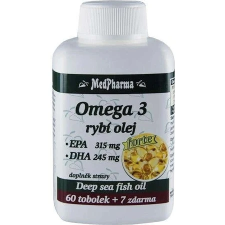 MedPharma OMEGA 3 fish oil forte - EPA, DHA 1×67 cps, food supplement