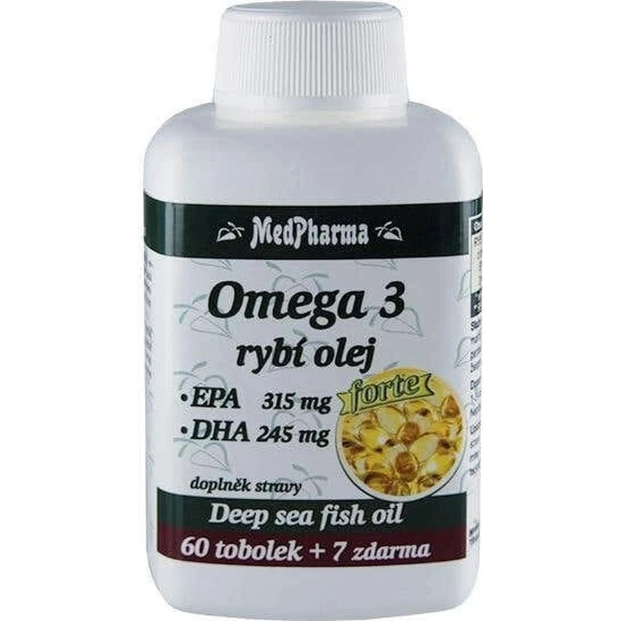 MedPharma OMEGA 3 fish oil forte - EPA, DHA 1×67 cps, food supplement