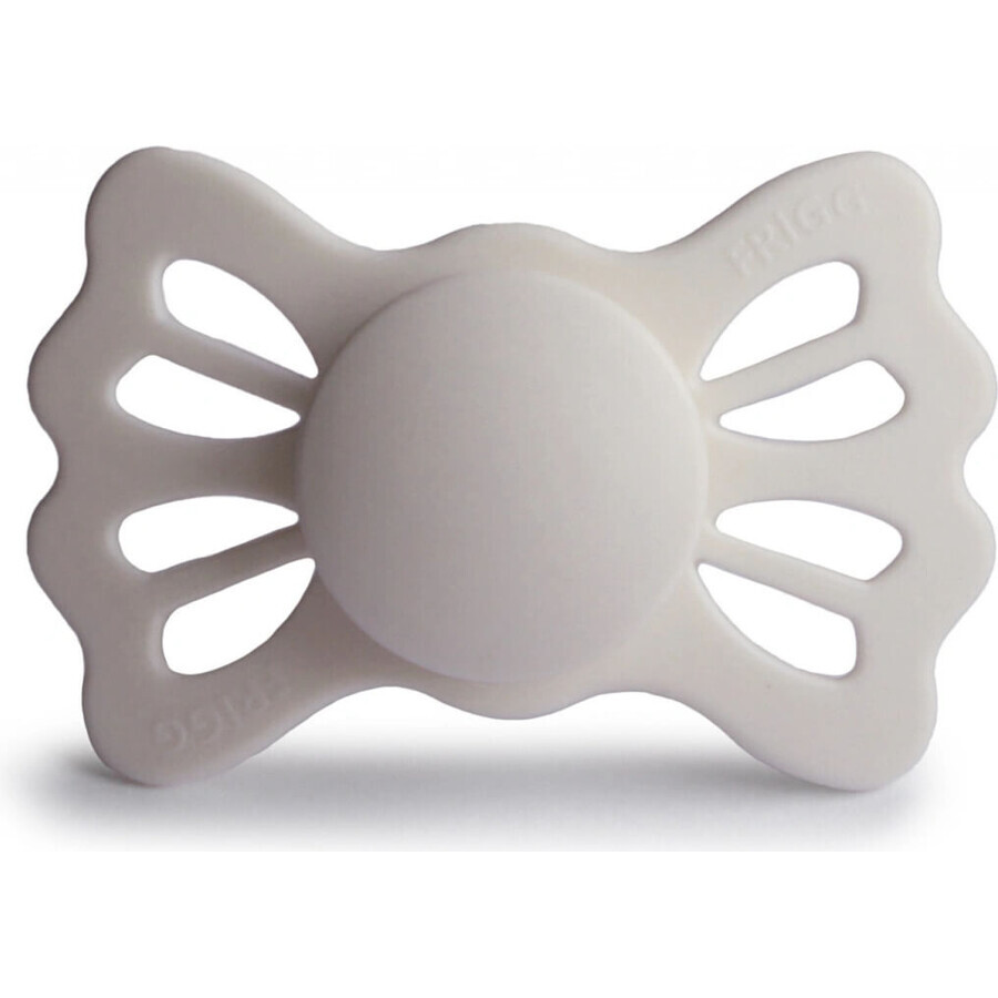 FRIGG Lucky Lucky Symmetrical Symmetrical Silicone Soother Silver Gray, +6m 1×1 pc, silicone soother