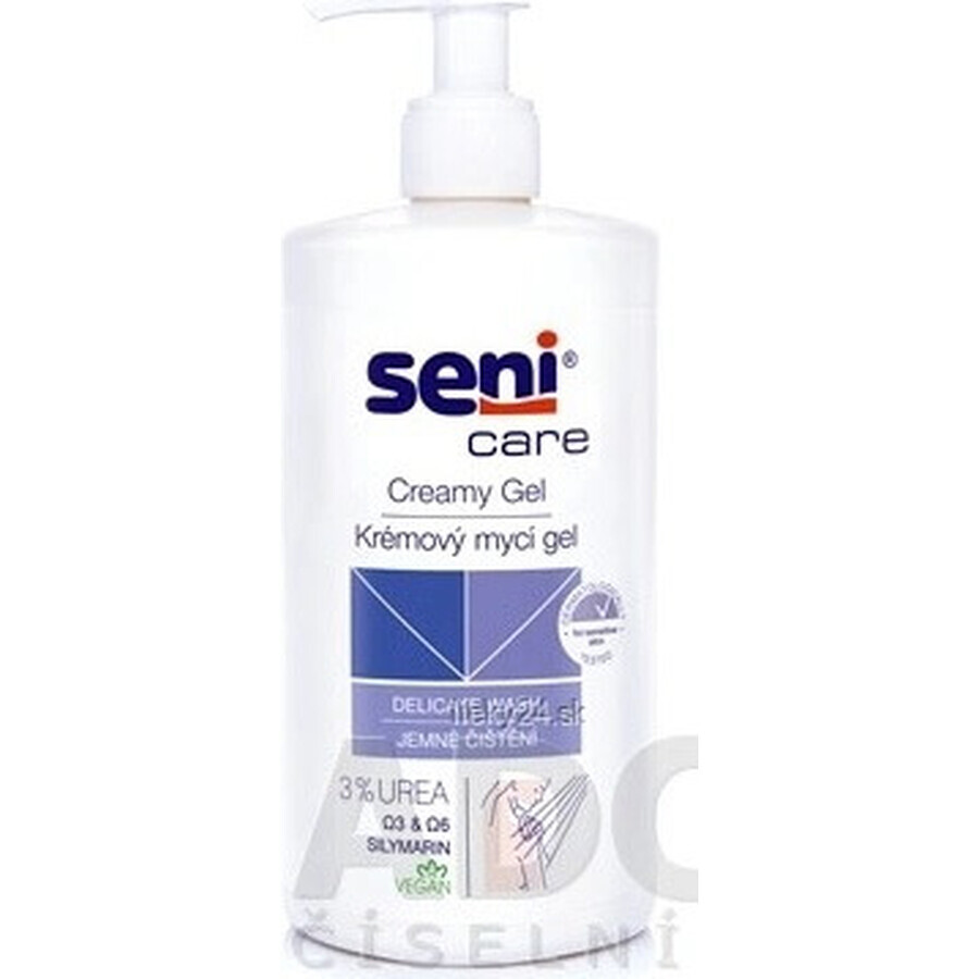 Seni Care Gel douche crémeux 3% urée, oméga 3,6, silymarine, 1x500 ml