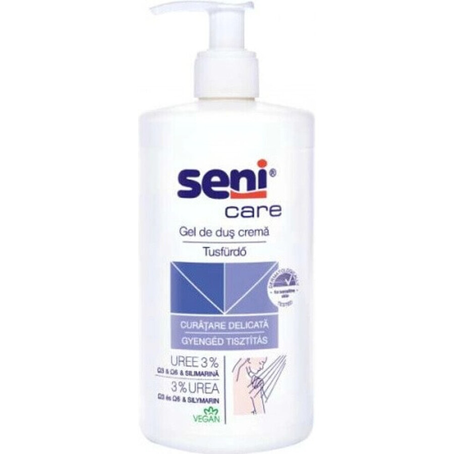 Seni Care Gel douche crémeux 3% urée, oméga 3,6, silymarine, 1x500 ml