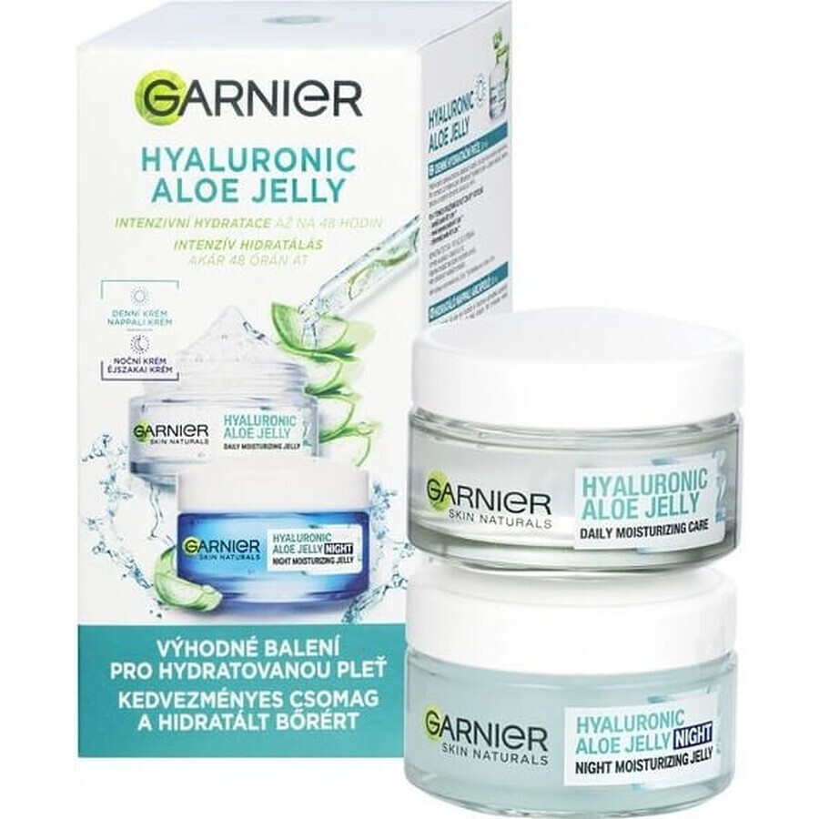 Garnier Hyaluronic Aloe Jelly duopack soins de jour et de nuit, 50 + 50 ml 1×100 ml