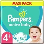 Pampers Active Baby MP S4+ 1×54 stuks, maat S4+, babyluiers