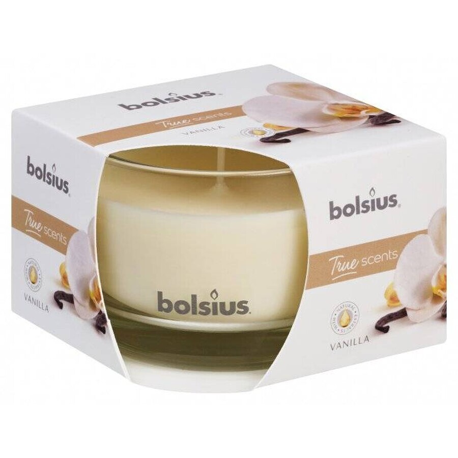 Bolsius Aromatic 2.0 Flasche 90x63mm Vanille, Duftkerze 1×1 Stück, Duftkerze