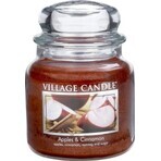 Village Candle Geurkaars in glas - Appel en kaneel, medium 1×1 st