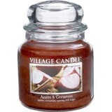 Village Candle Geurkaars in glas - Appel en kaneel, medium 1×1 st