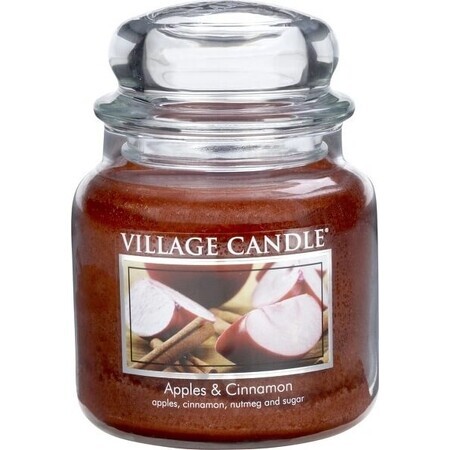 Village Candle Geurkaars in glas - Appel en kaneel, medium 1×1 st