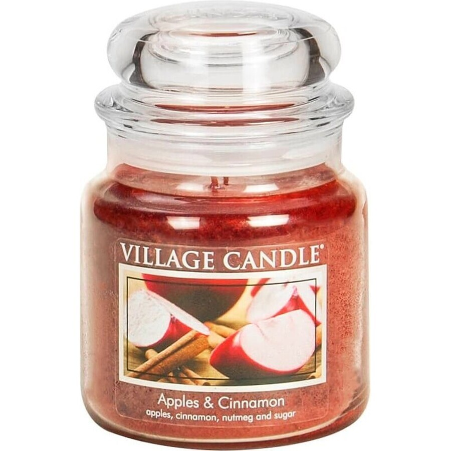 Village Candle Geurkaars in glas - Appel en kaneel, medium 1×1 st