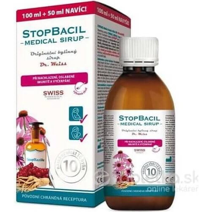 STOPBACIL Medische hoestsiroop Dr Weiss 1×150 ml, hoestsiroop