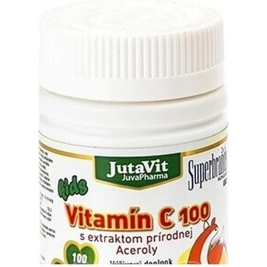 JutaVit Vitamine C 100 enfants 1×60 pcs, complément alimentaire