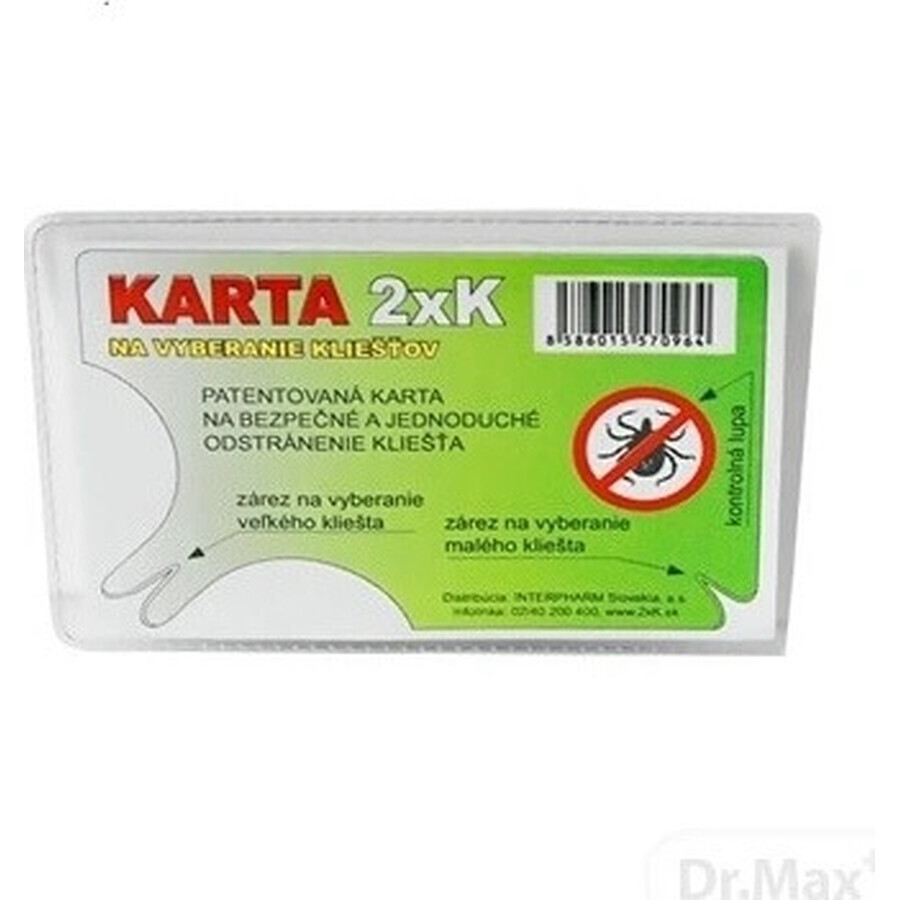 2xK TICK REMOVAL CARD 1×1 pc, tekenverwijdering