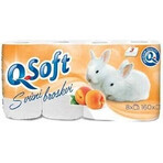 Papel Higiénico Q SOFT 3 capas 1×8 unidades, sabor melocotón