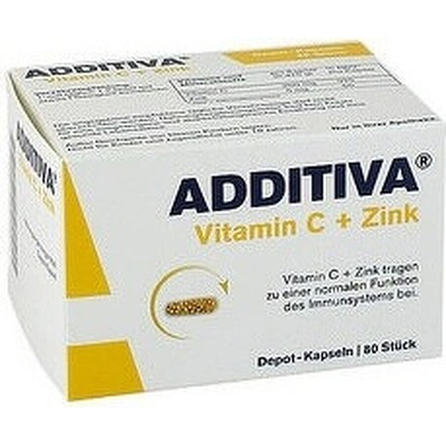 ADDITIVA VITAMINE C+ ZINOC 80TBL 1×80 tbl, voedingssupplement