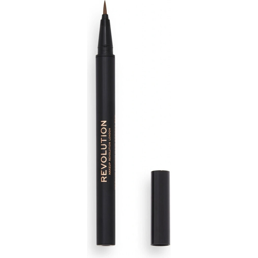 Revolution, Hair Stroke Brow Pen Medium Brown 1×0.50 ml, eyebrow pencil