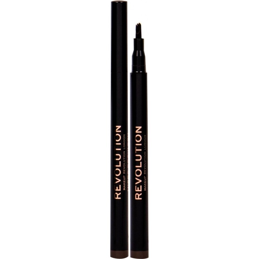 Revolution, Hair Stroke Brow Pen Medium Brown 1×0.50 ml, eyebrow pencil