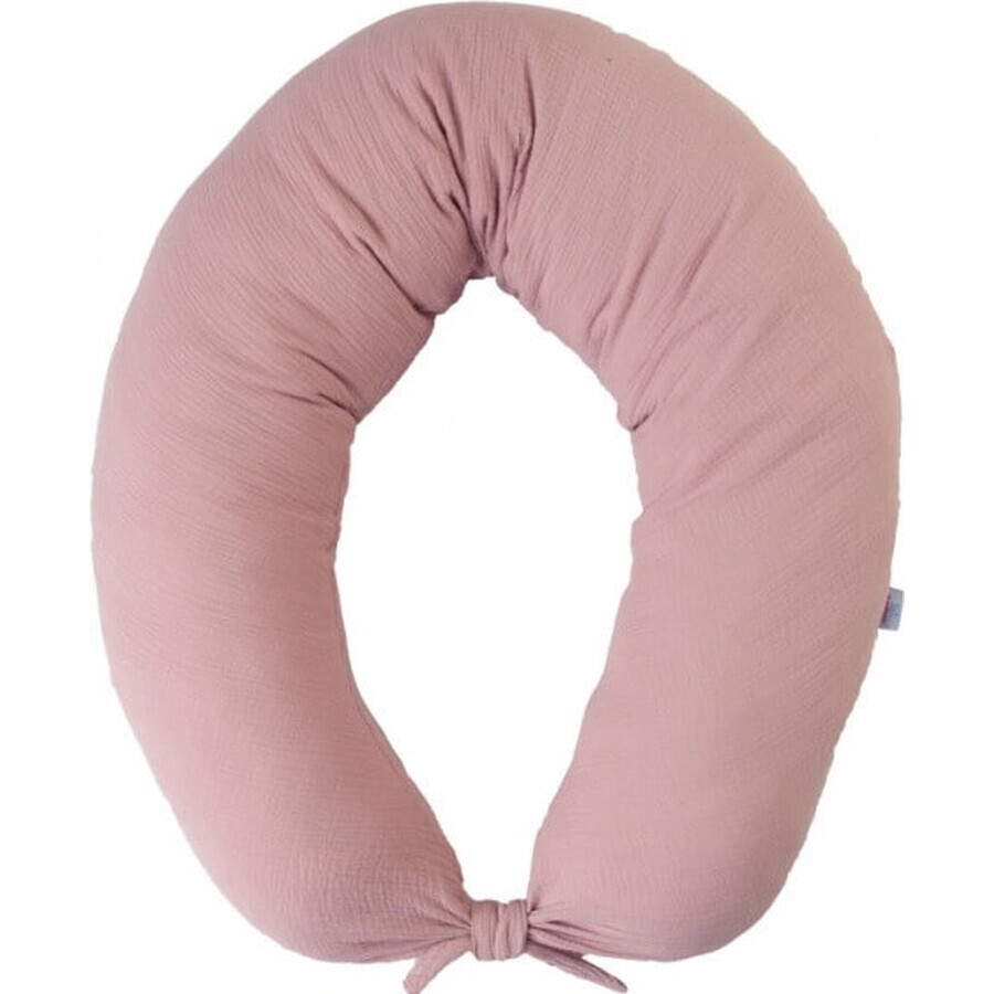 BABYMATEX Borstvoedingskussen Mousseline Maan Oud Roze 260 cm 1×1 stuk, 100% katoen