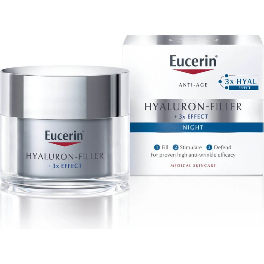 Eucerin HYALURON-FILLER+3xEFFECT Nachtcreme REFILL 1×50 ml