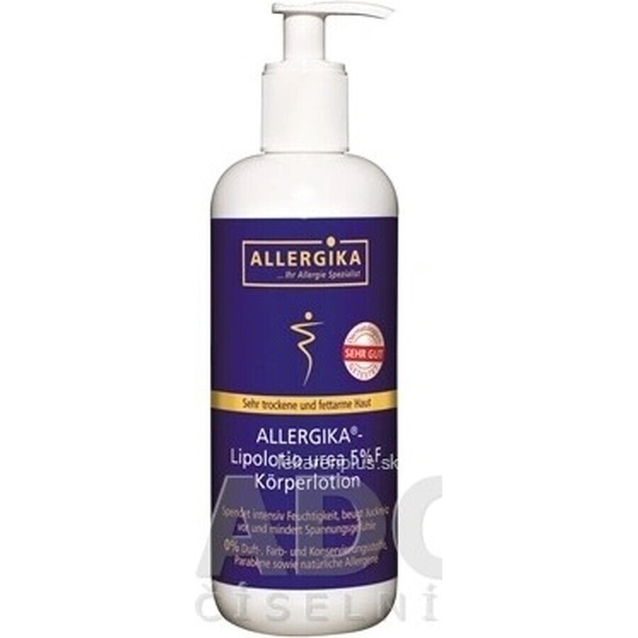 ALLERGIKA Lipolotio urea 5% 1×200 ml, crème voor de atopische huid