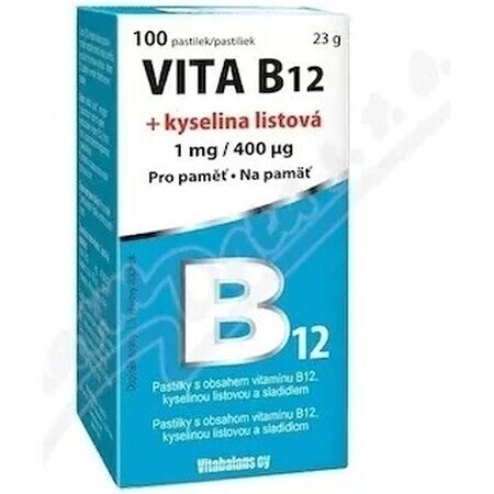 Vitabalans VITA B12 + Folsäure 1×100 tbl, Vitamin B12