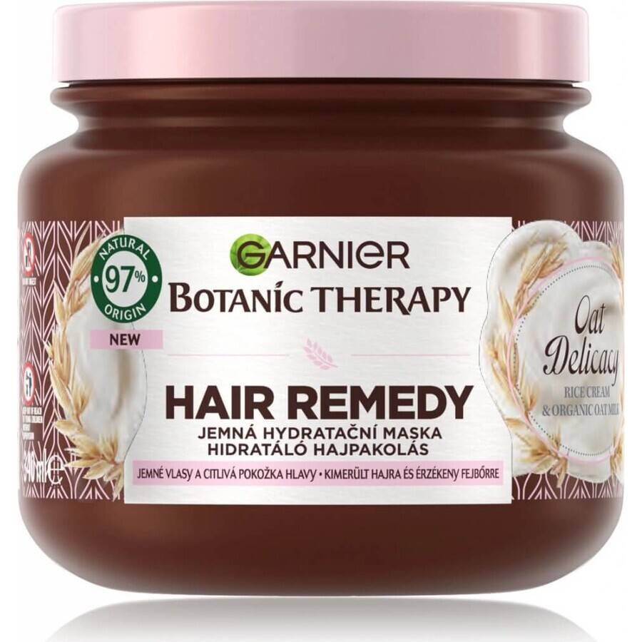 Garnier Botanic Therapy Hair Remedy Oat Delicacy Gentle Hydraterend Haarmasker 1×340 ml, haarmasker 340 ml