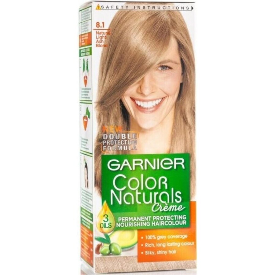 Garnier Color Naturals Colore permanente per capelli 8.1 Biondo chiaro platino 1×1 pezzo, colore per capelli