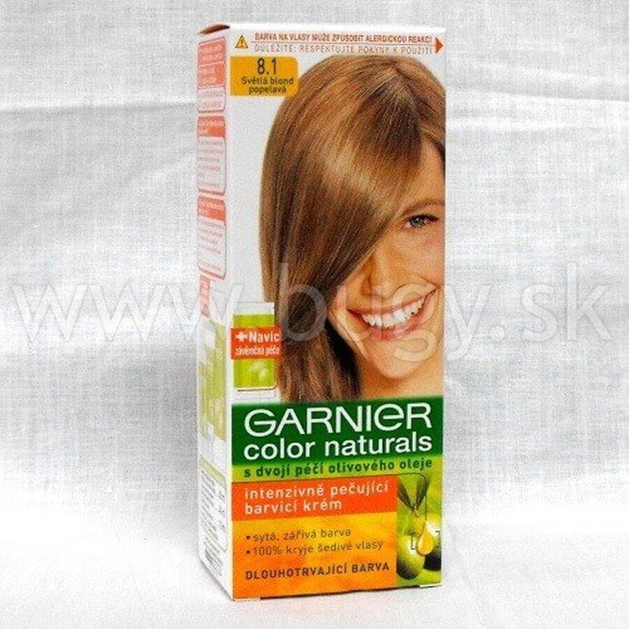 Garnier Color Naturals Colore permanente per capelli 8.1 Biondo chiaro platino 1×1 pezzo, colore per capelli