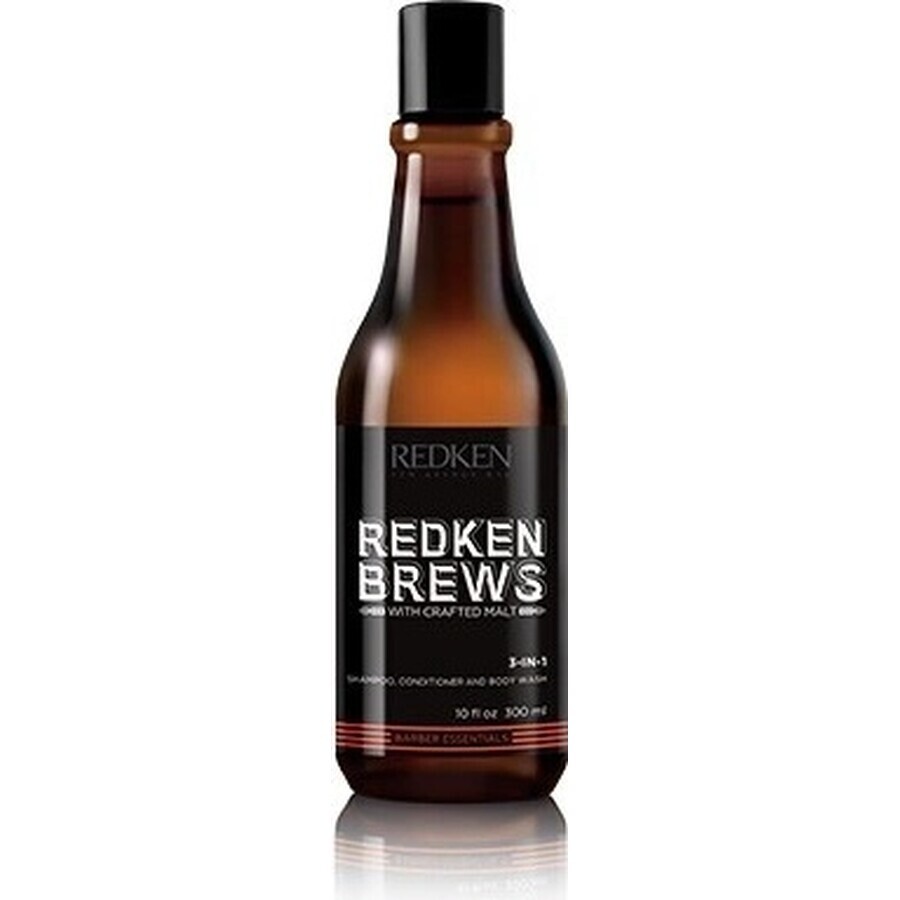 Redken Șampon 3 în 1 Brews 1×300 ml, șampon