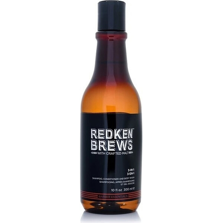 Redken Șampon 3 în 1 Brews 1×300 ml, șampon