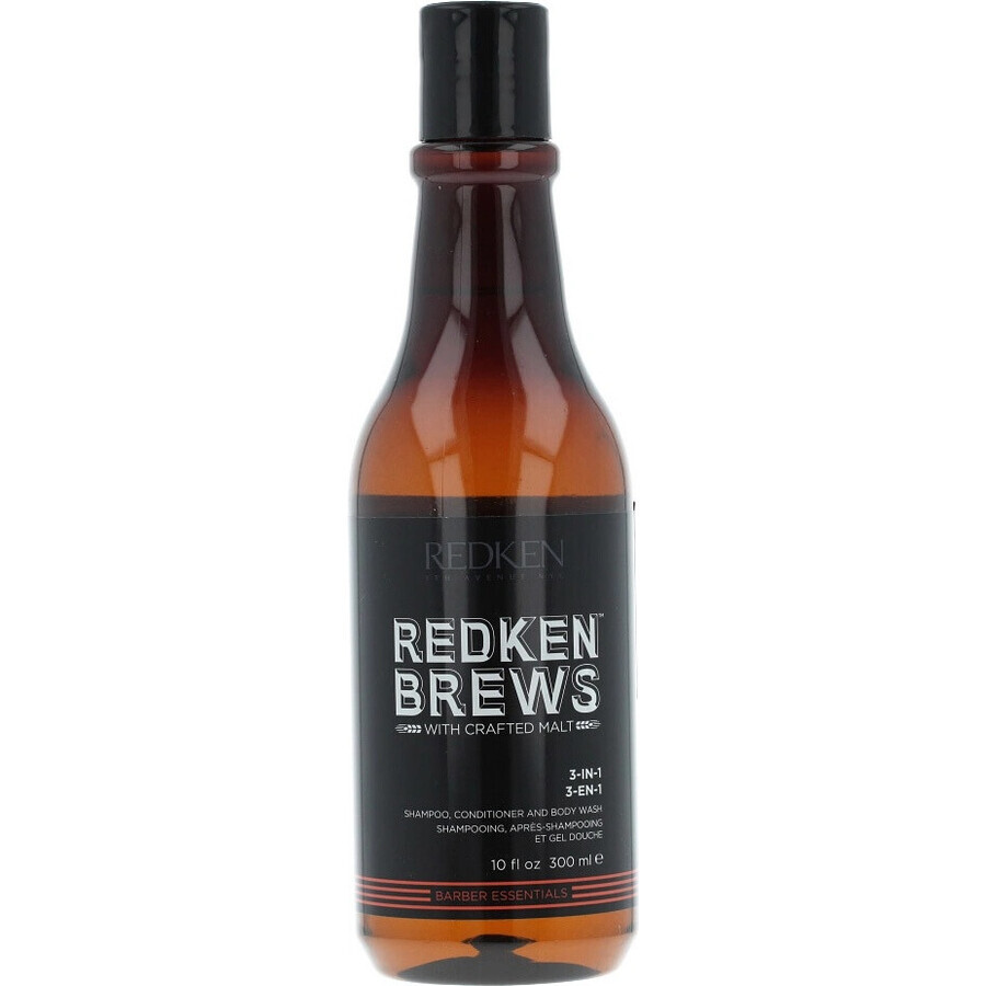 Redken Șampon 3 în 1 Brews 1×300 ml, șampon