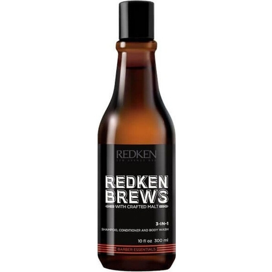 Redken Șampon 3 în 1 Brews 1×300 ml, șampon