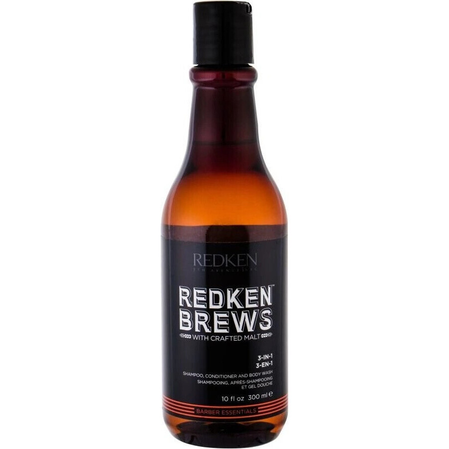 Redken Șampon 3 în 1 Brews 1×300 ml, șampon