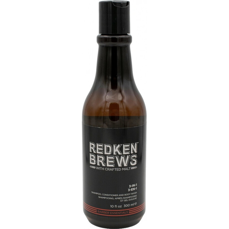 Redken Șampon 3 în 1 Brews 1×300 ml, șampon