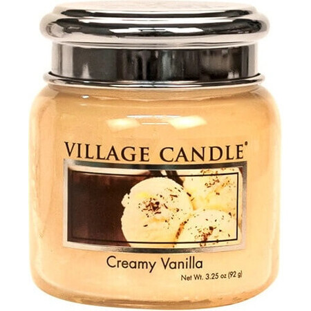 Village Candle Geurkaars in Fles - Creamy Vanilla - Vanille ijs, medium 1×1 st