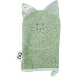 EKO Tovagliolo in cotone con orecchie di gatto verde oliva 20x15 cm 1×1 pz, asciugamano per bambini