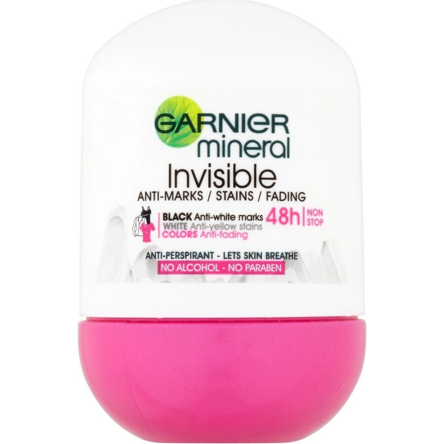 Garnier Invisible 48h 1×50 ml, anti-transpirant parel tegen vlekken