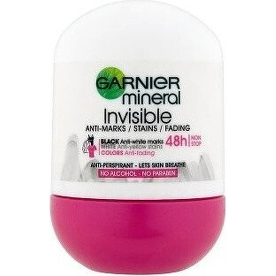 Garnier Invisible 48h 1×50 ml, anti-transpirant parel tegen vlekken