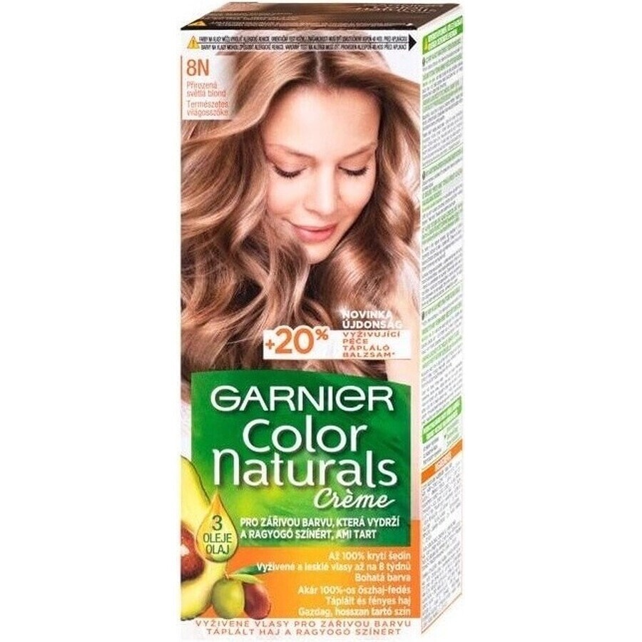 Garnier Color Naturals culoare permanentă a părului 8N blond mediu 1×1 bucată, culoarea părului