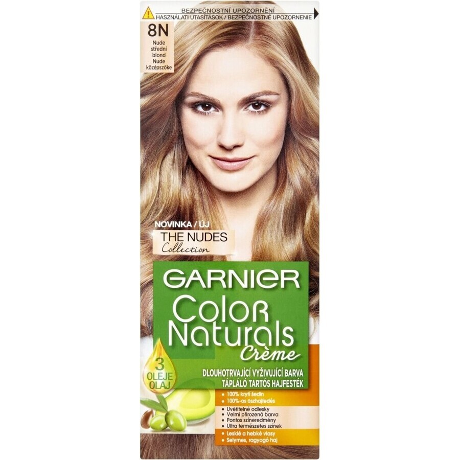 Garnier Color Naturals culoare permanentă a părului 8N blond mediu 1×1 bucată, culoarea părului