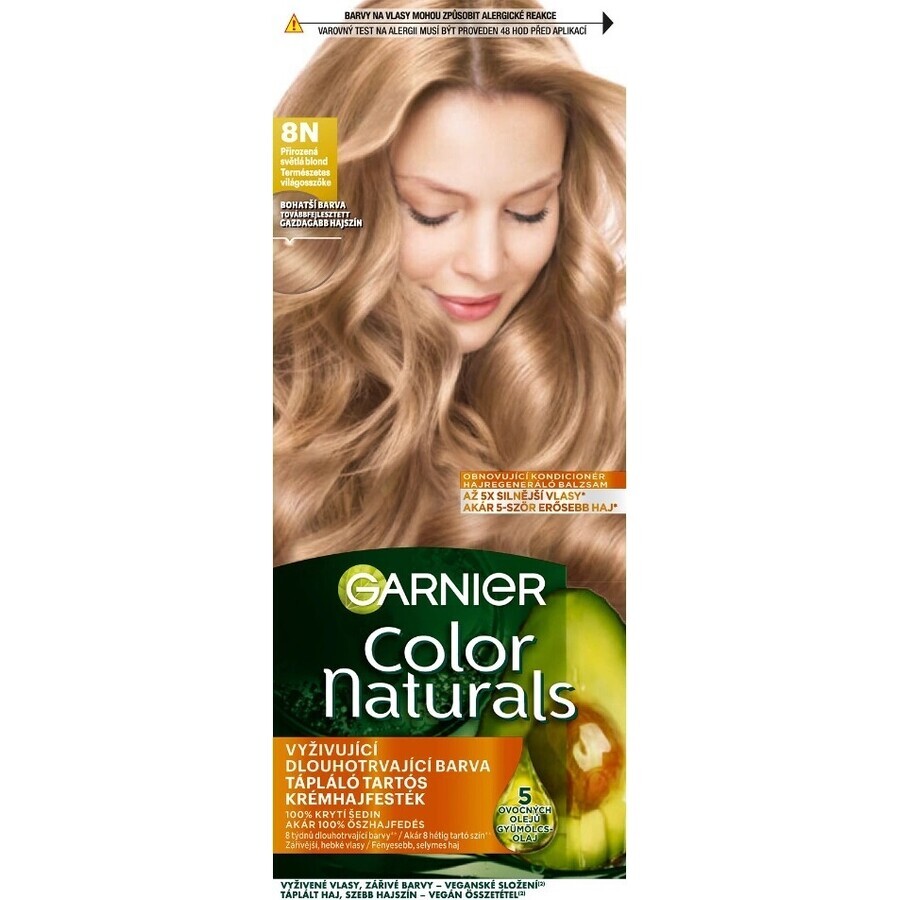 Garnier Color Naturals culoare permanentă a părului 8N blond mediu 1×1 bucată, culoarea părului