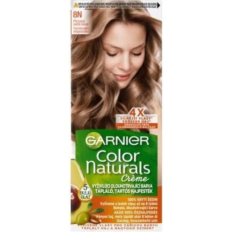 Garnier Color Naturals culoare permanentă a părului 8N blond mediu 1×1 bucată, culoarea părului