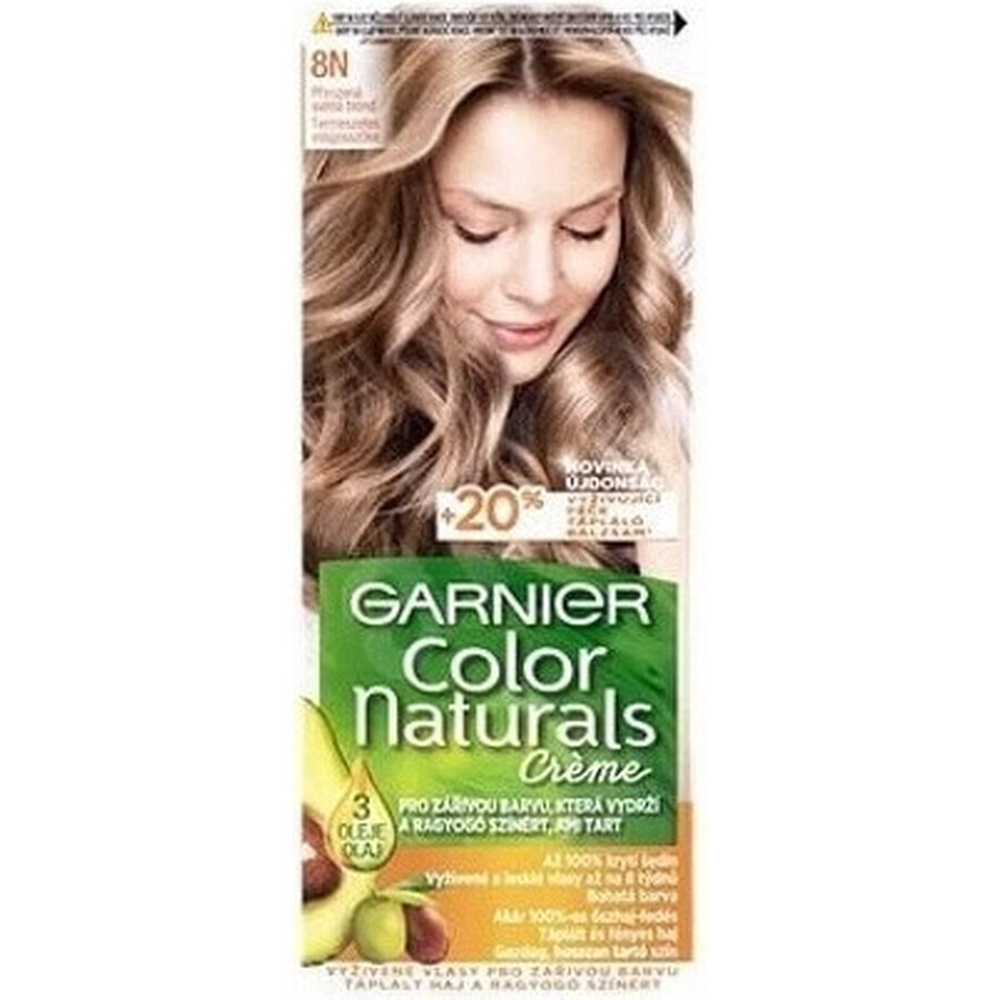 Garnier Color Naturals culoare permanentă a părului 8N blond mediu 1×1 bucată, culoarea părului