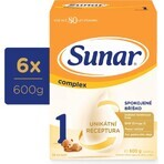 Sunar Complex 1 6×600 g, zuigelingenmelk, vanaf de geboorte