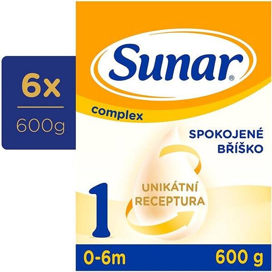 Sunar Complex 1 6×600 g, zuigelingenmelk, vanaf de geboorte