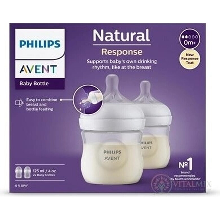 Philips AVENT Natural Response Bottle 260 ml, 1m+ 2 pcs 1×2 pcs 1×2 pcs, glass