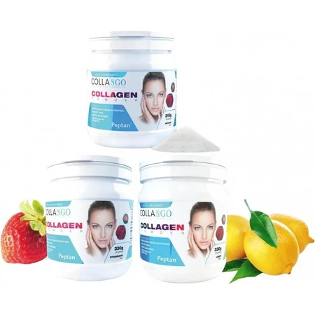 Collango gehydrolyseerd rundercollageen PEPTAN citroen 1×330 g, citroensmaak
