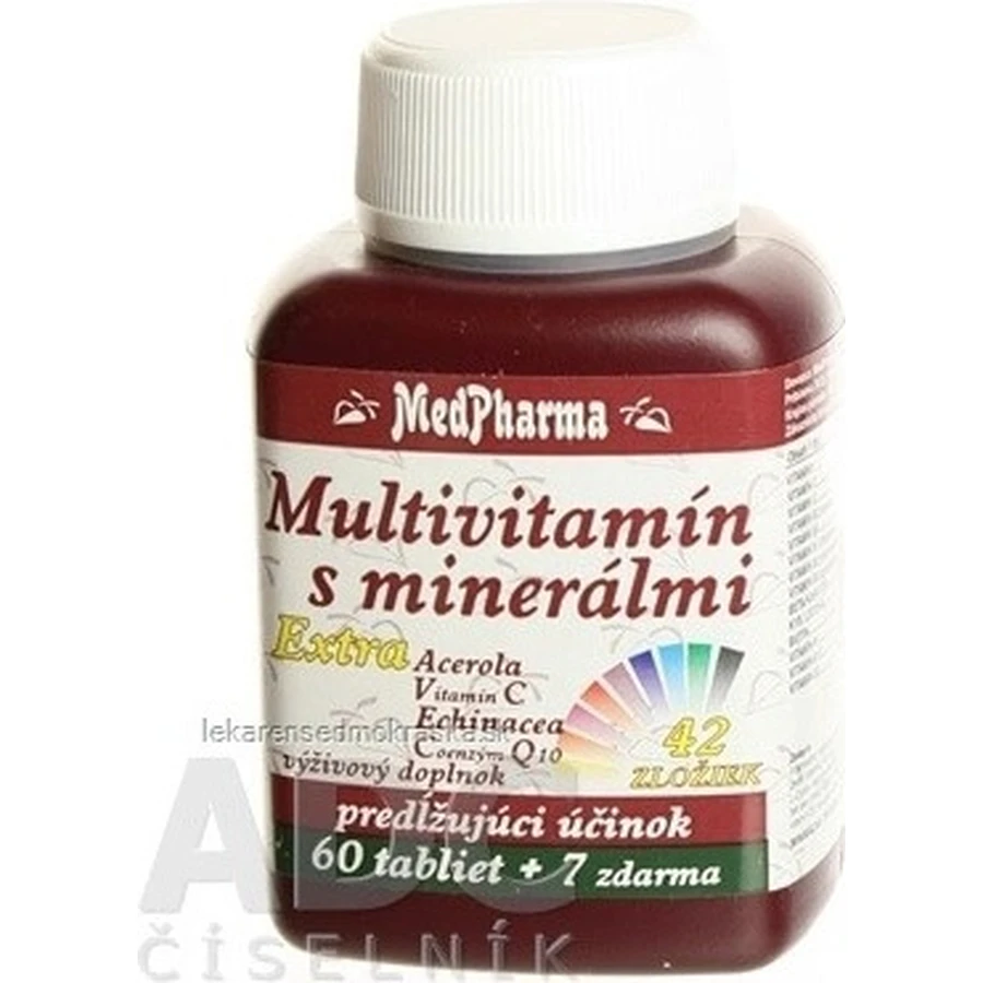 MedPharma MULTIVITAMINE MET MINERALEN EXTRA 42 INGREDIENTS 1×67 tbl, voedingssupplement